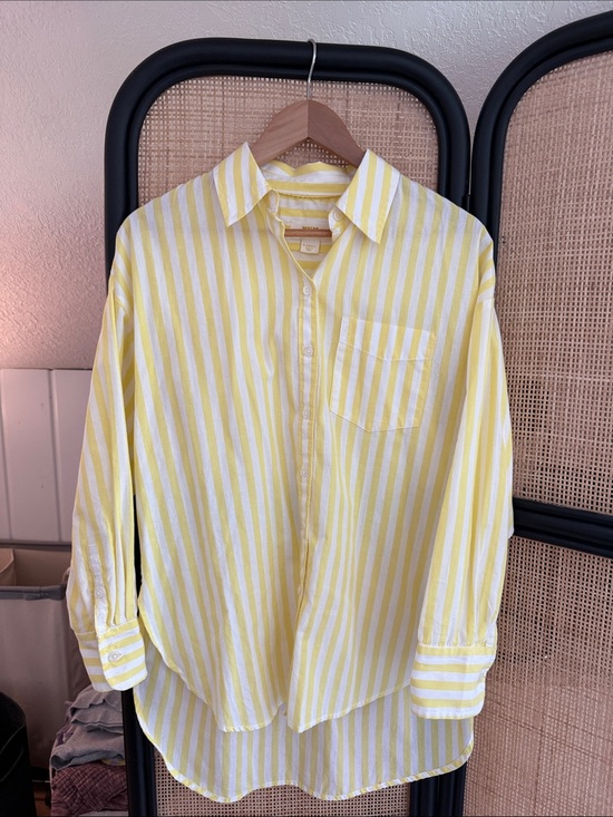 Anthropologie Other - Anthropologie the Bennet Buttondown Shirt by Maeve Yellow Motif XS